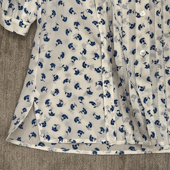 Rebecca Taylor NWOT Puff Sleeve Blouse Silk - Picture 8 of 10